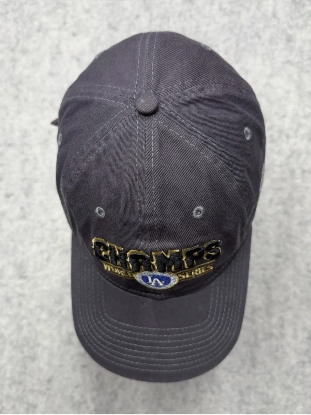 New Era 9TWENTY Los Angeles Dodgers World Series Champs Hat Dark Grey Strapback